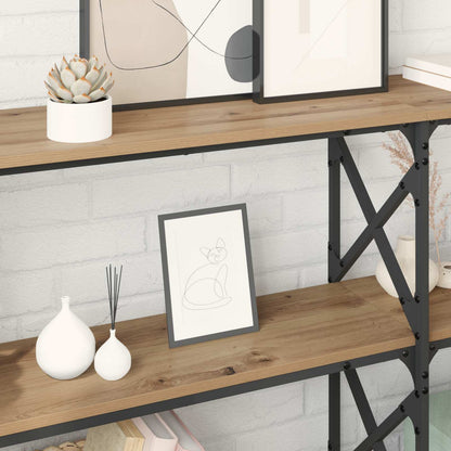 vidaXL Console Table Artisan Oak 156 x 28 x 80.5 cm Engineered Wood