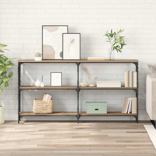 vidaXL Console Table Artisan Oak 156 x 28 x 80.5 cm Engineered Wood