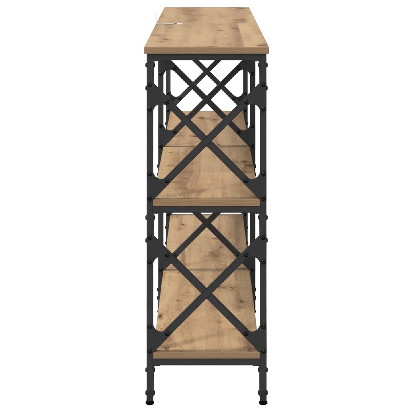 vidaXL Console Table Artisan Oak 156 x 28 x 80.5 cm Engineered Wood