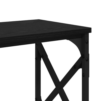 vidaXL Console Table Black Oak 156 x 28 x 80.5 cm Engineered Wood
