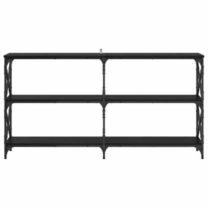 vidaXL Console Table Black Oak 156 x 28 x 80.5 cm Engineered Wood