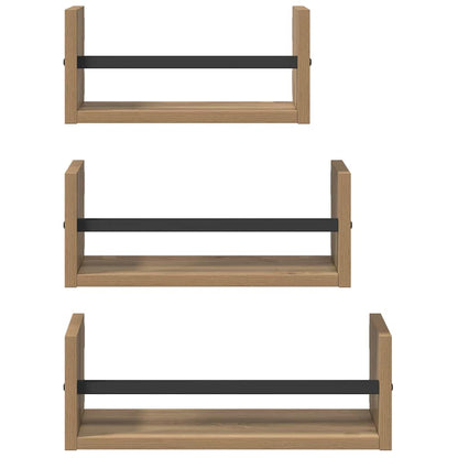 vidaXL Wall Shelf Set 3 pcs Artisan Oak 40 x 16 x 14 cm