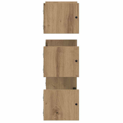 vidaXL Wall Shelf Set with Shelf 3 pcs Artisan Oak 40 x 16 x 14 cm