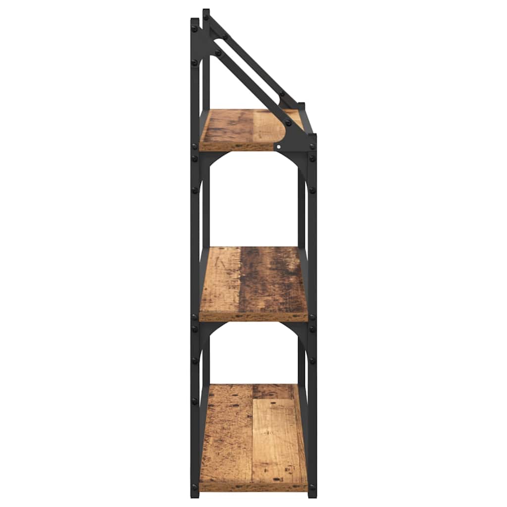 vidaXL Wall Shelf Old Wood 60 x 21 x 78.5 cm Engineered Wood