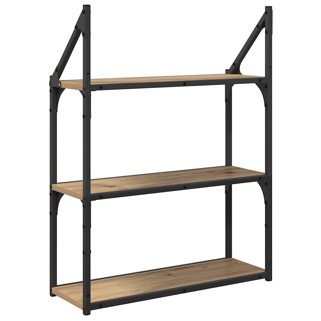 vidaXL Wall Shelf Wall-Mounted Artisan Oak 60 x 21 x 78.5 cm