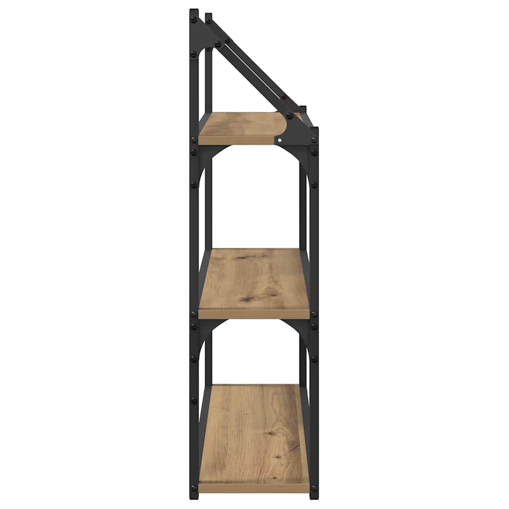 vidaXL Wall Shelf Wall-Mounted Artisan Oak 60 x 21 x 78.5 cm
