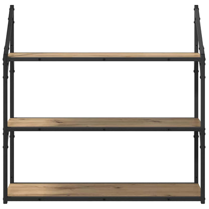 vidaXL Wall Shelf Wall-Mounted Artisan Oak 80 x 21 x 78.5 cm