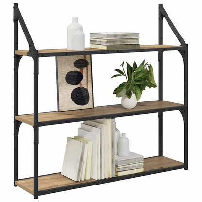 vidaXL Wall Shelf Wall-Mounted Artisan Oak 80 x 21 x 78.5 cm
