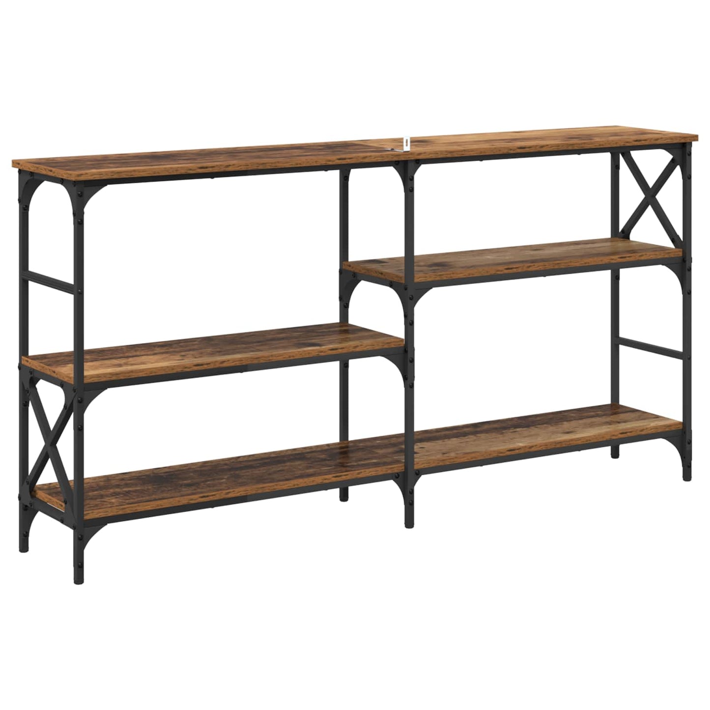 vidaXL Console Table Old Wood 150 x 29 x 76.5 cm Engineered Wood