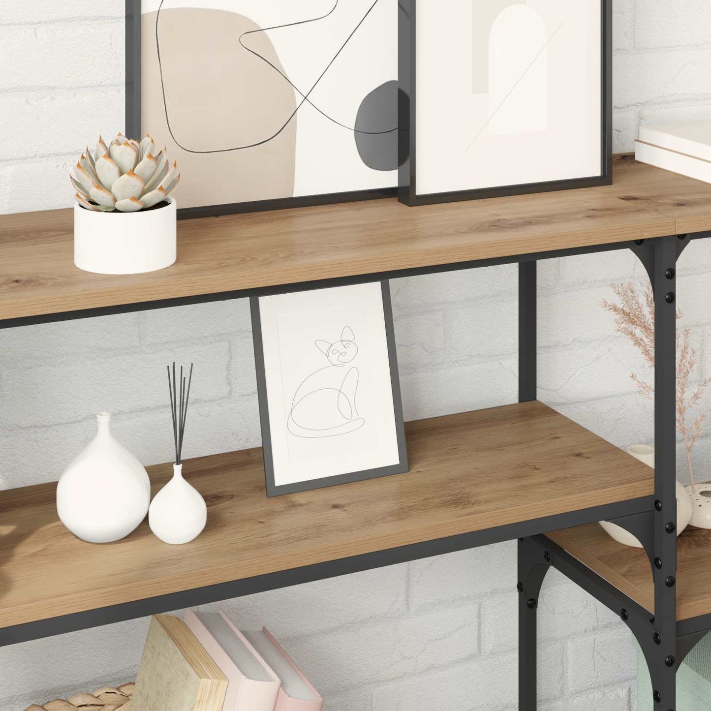 vidaXL Console Table Artisan Oak 150 x 29 x 76.5 cm Engineered Wood