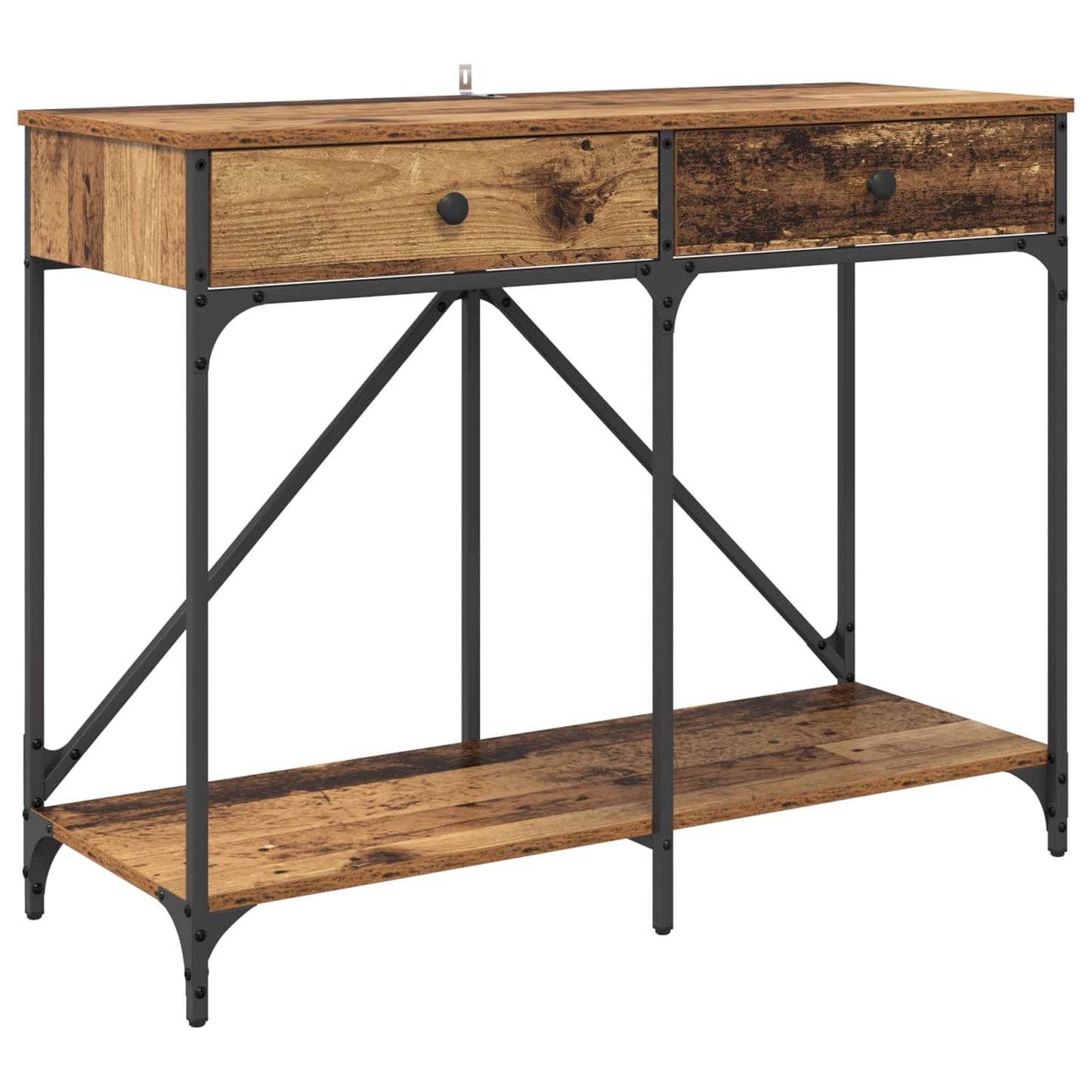 vidaXL Console Table Old Wood 100 x 39 x 78.5 cm Engineered Wood