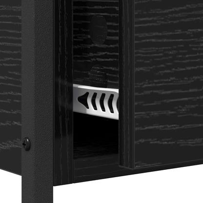 vidaXL Console Table Black Oak 100 x 39 x 78.5 cm Engineered Wood