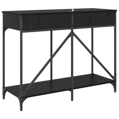 vidaXL Console Table Black Oak 100 x 39 x 78.5 cm Engineered Wood