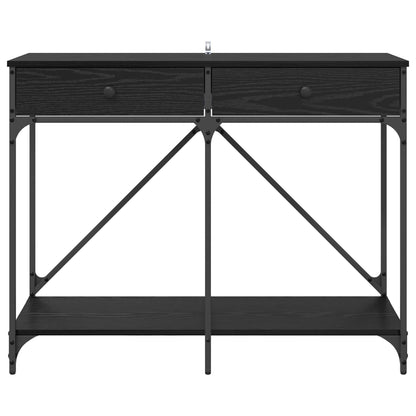 vidaXL Console Table Black Oak 100 x 39 x 78.5 cm Engineered Wood