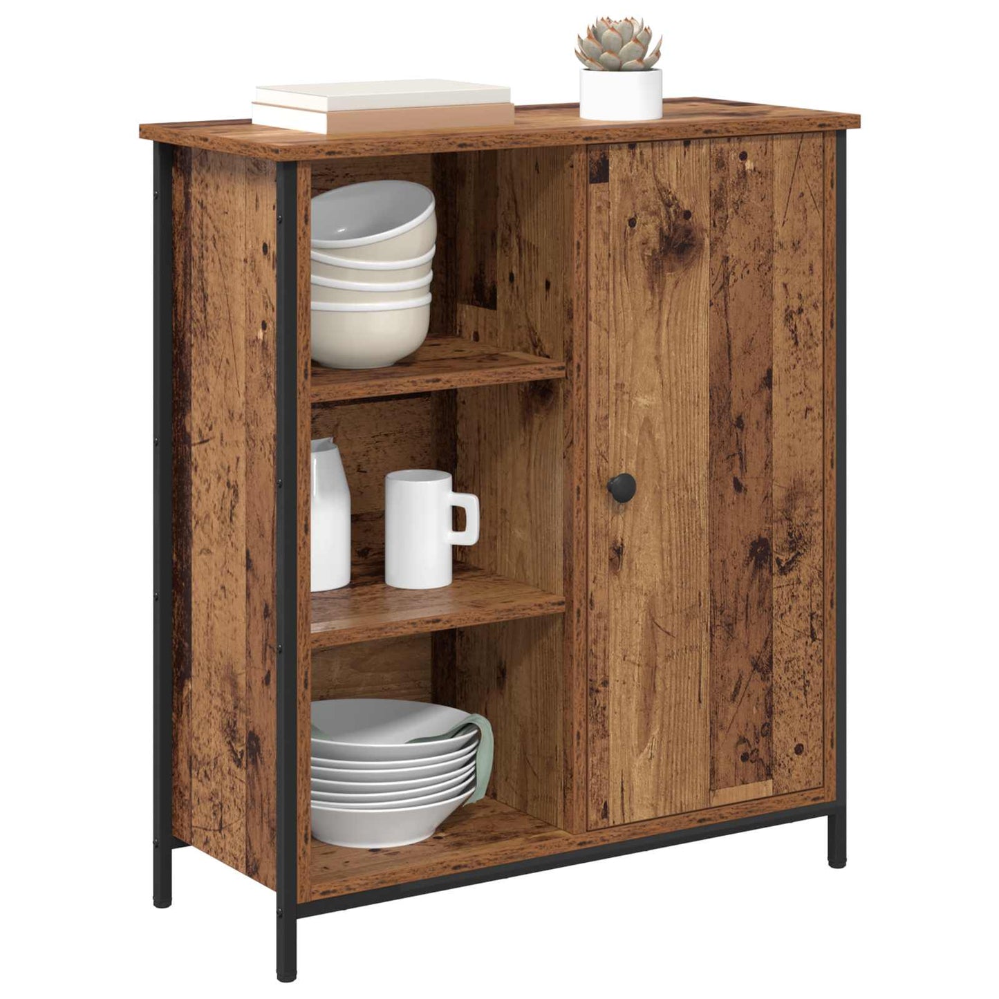 vidaXL Sideboard Old Wood 70 x 30 x 80 cm Engineered Wood
