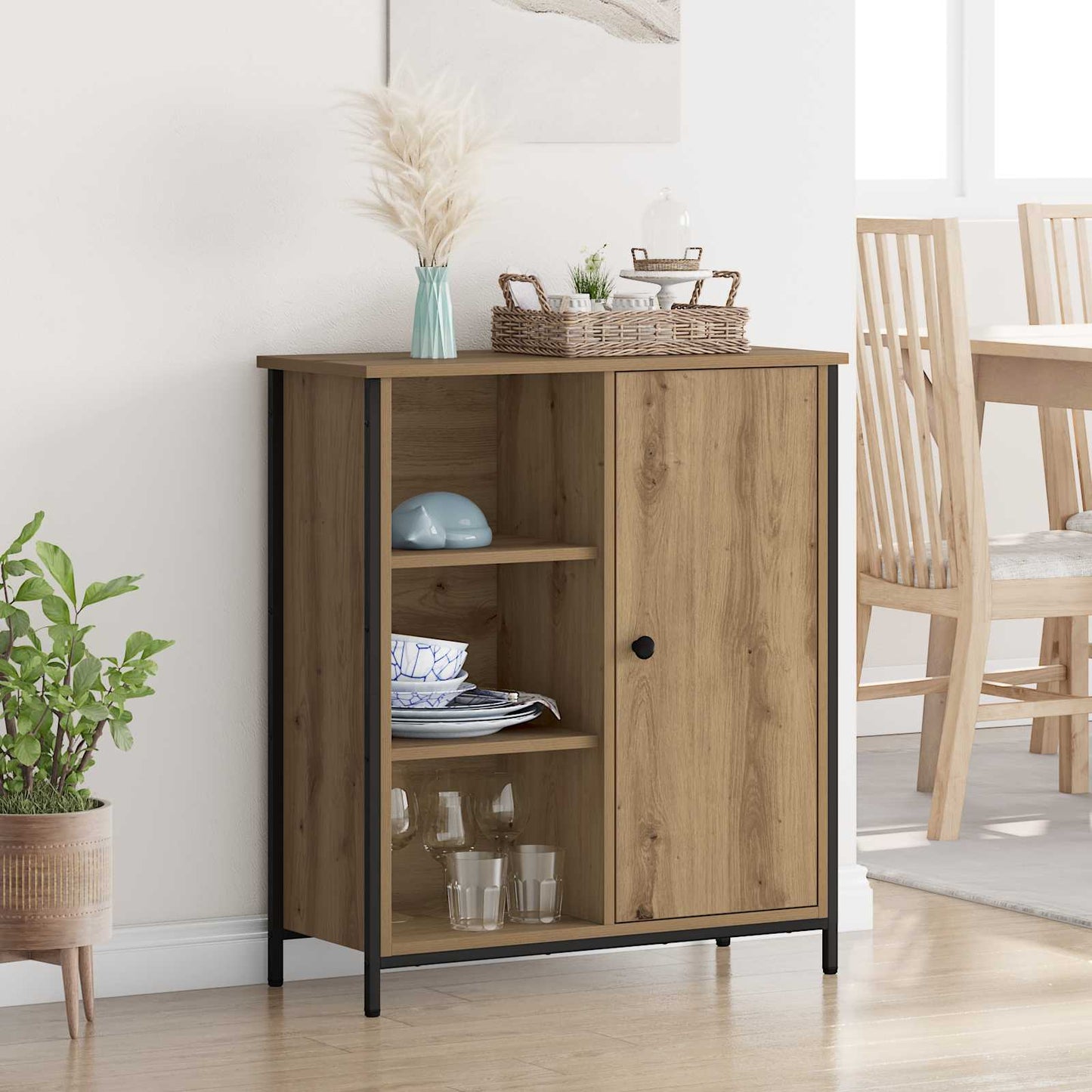 vidaXL Sideboard Artisan Oak 70 x 30 x 80 cm Engineered Wood