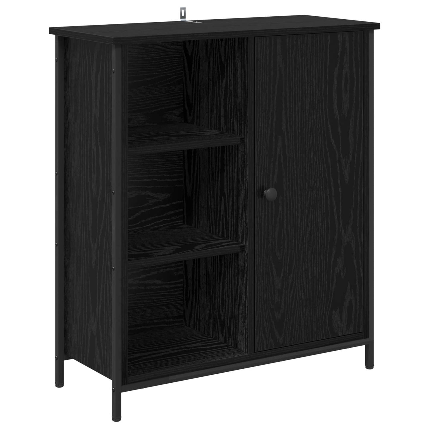vidaXL Sideboard Black Oak 70 x 30 x 80 cm Engineered Wood
