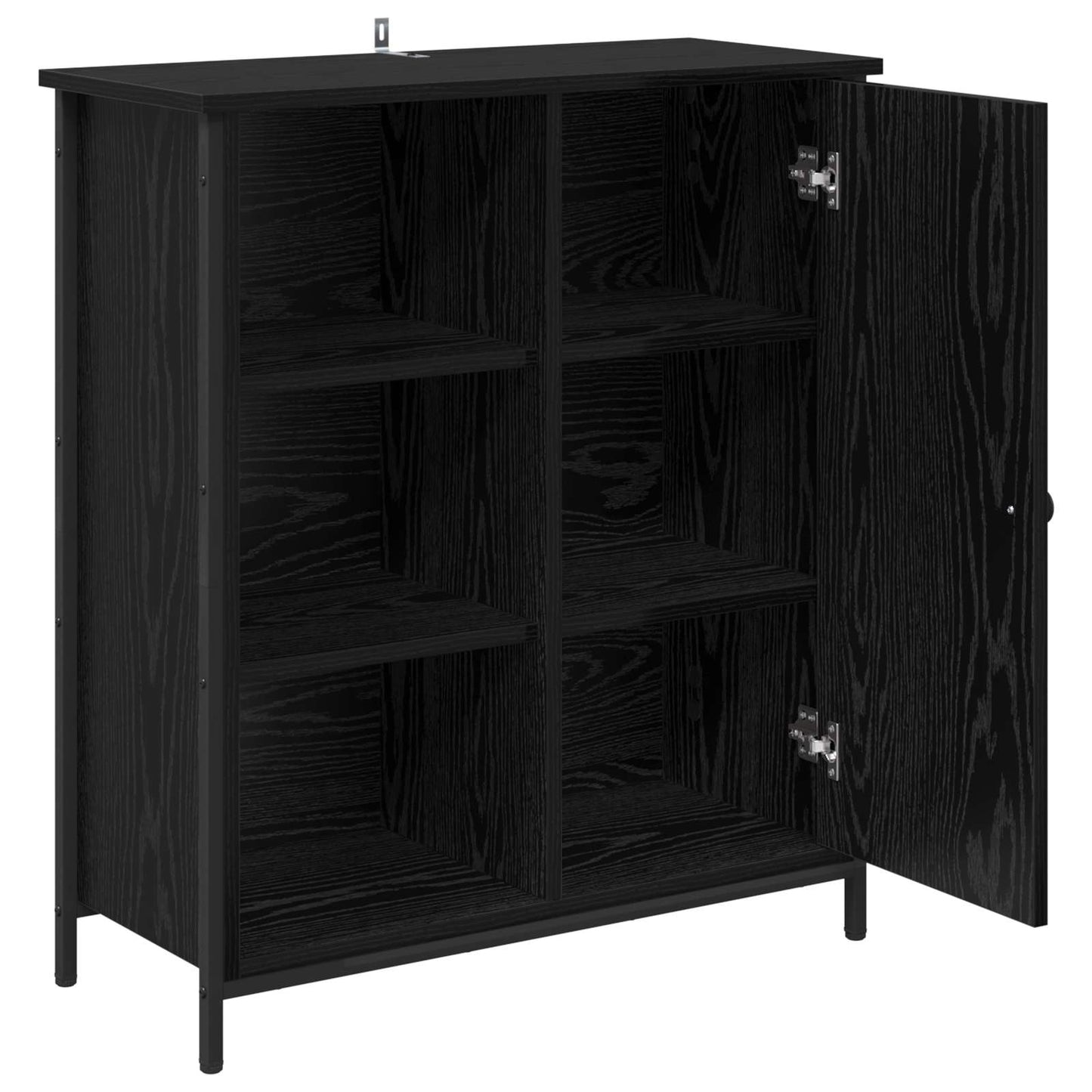 vidaXL Sideboard Black Oak 70 x 30 x 80 cm Engineered Wood