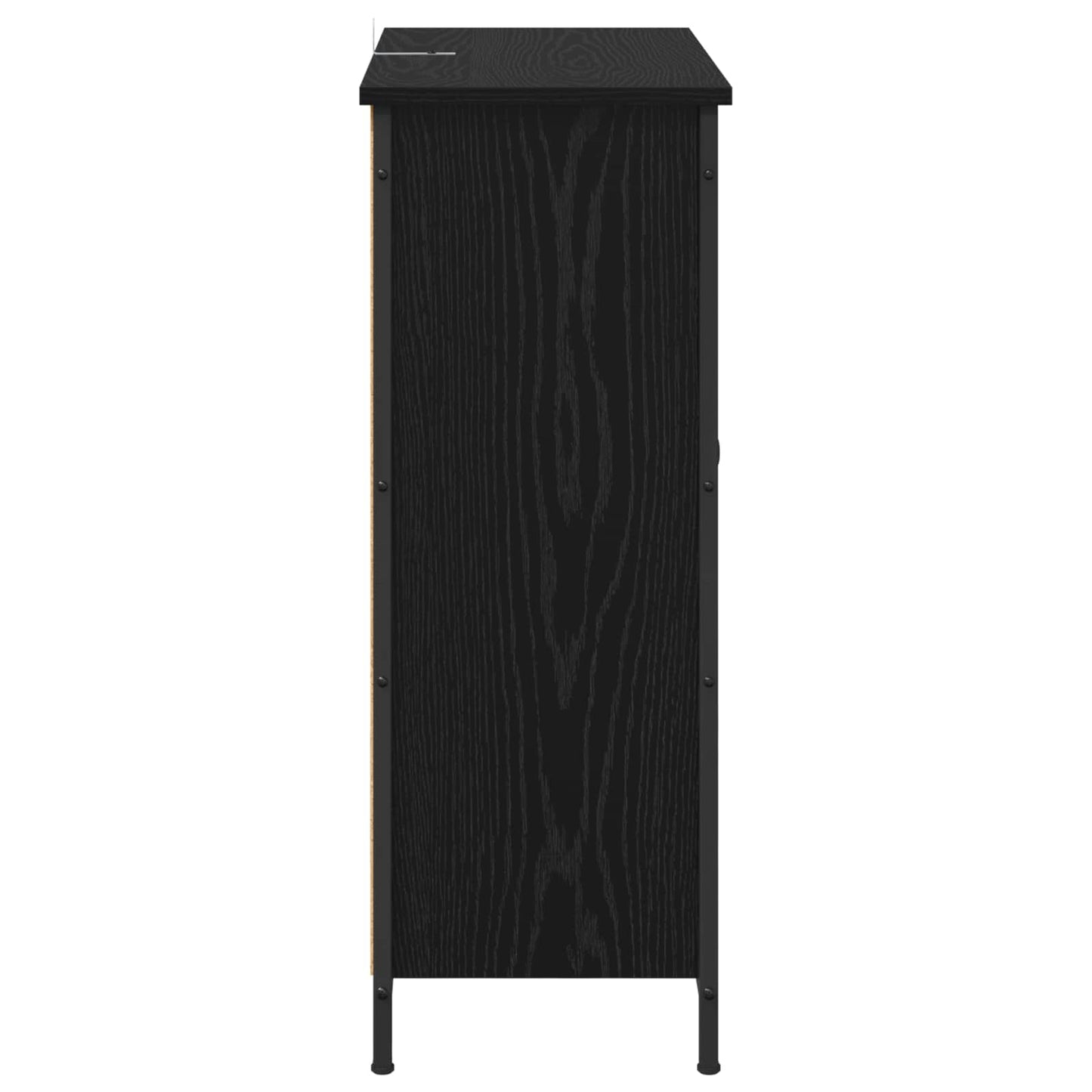 vidaXL Sideboard Black Oak 70 x 30 x 80 cm Engineered Wood