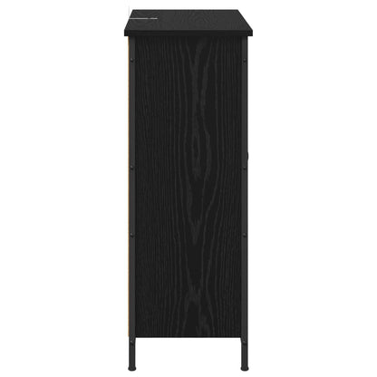 vidaXL Sideboard Black Oak 70 x 30 x 80 cm Engineered Wood