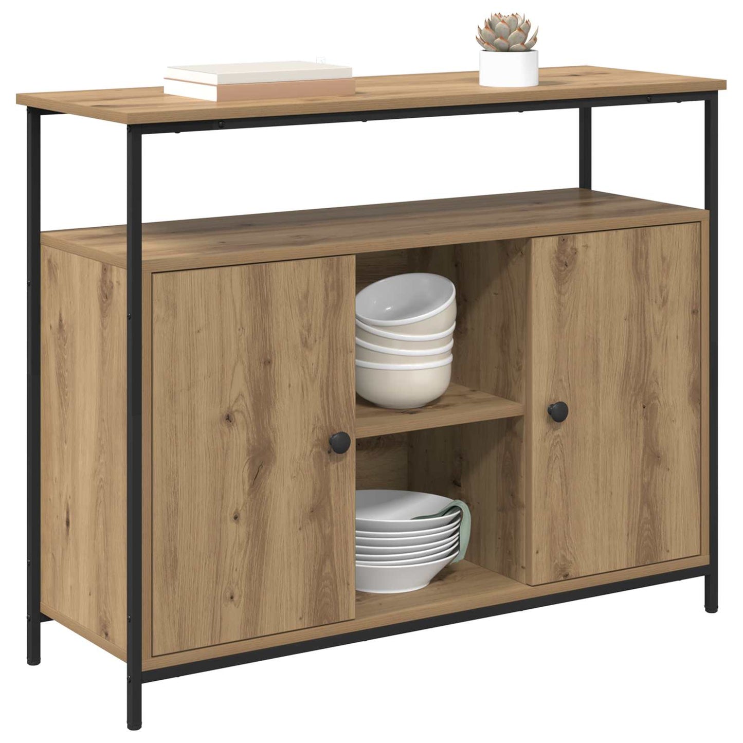 vidaXL Sideboard Artisan Oak 100 x 35 x 80 cm Engineered Wood