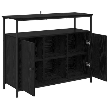 vidaXL Sideboard Black Oak 100 x 35 x 80 cm Engineered Wood