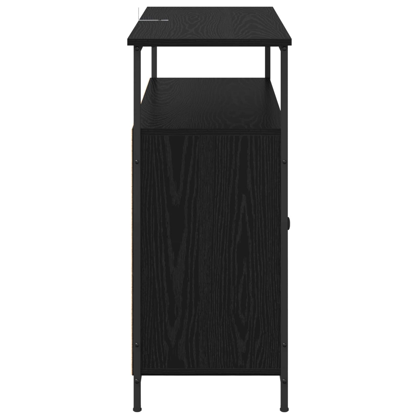 vidaXL Sideboard Black Oak 100 x 35 x 80 cm Engineered Wood