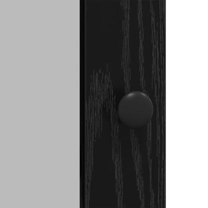 vidaXL Sideboard Black Oak 100 x 35 x 80 cm Engineered Wood