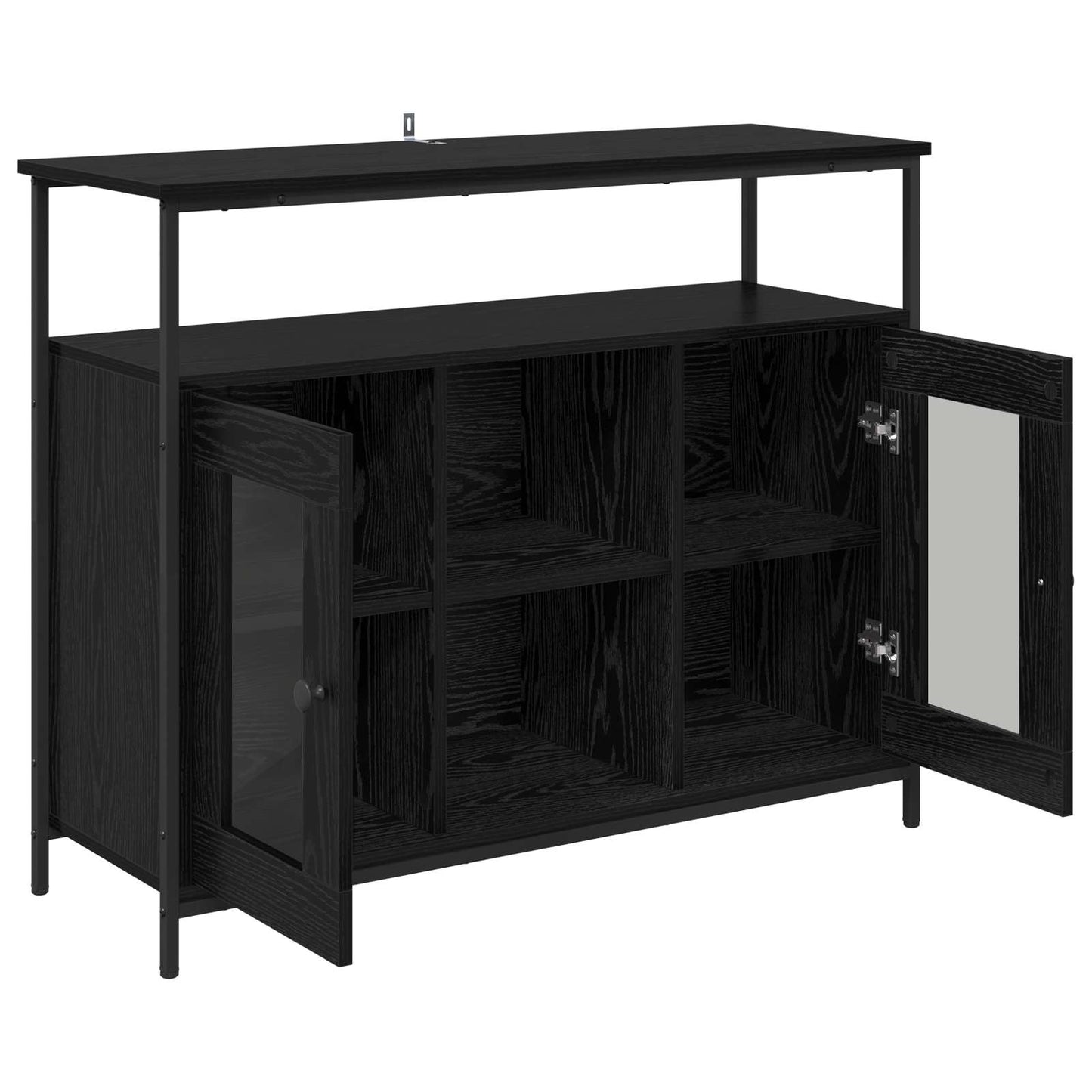 vidaXL Sideboard Black Oak 100 x 35 x 80 cm Engineered Wood