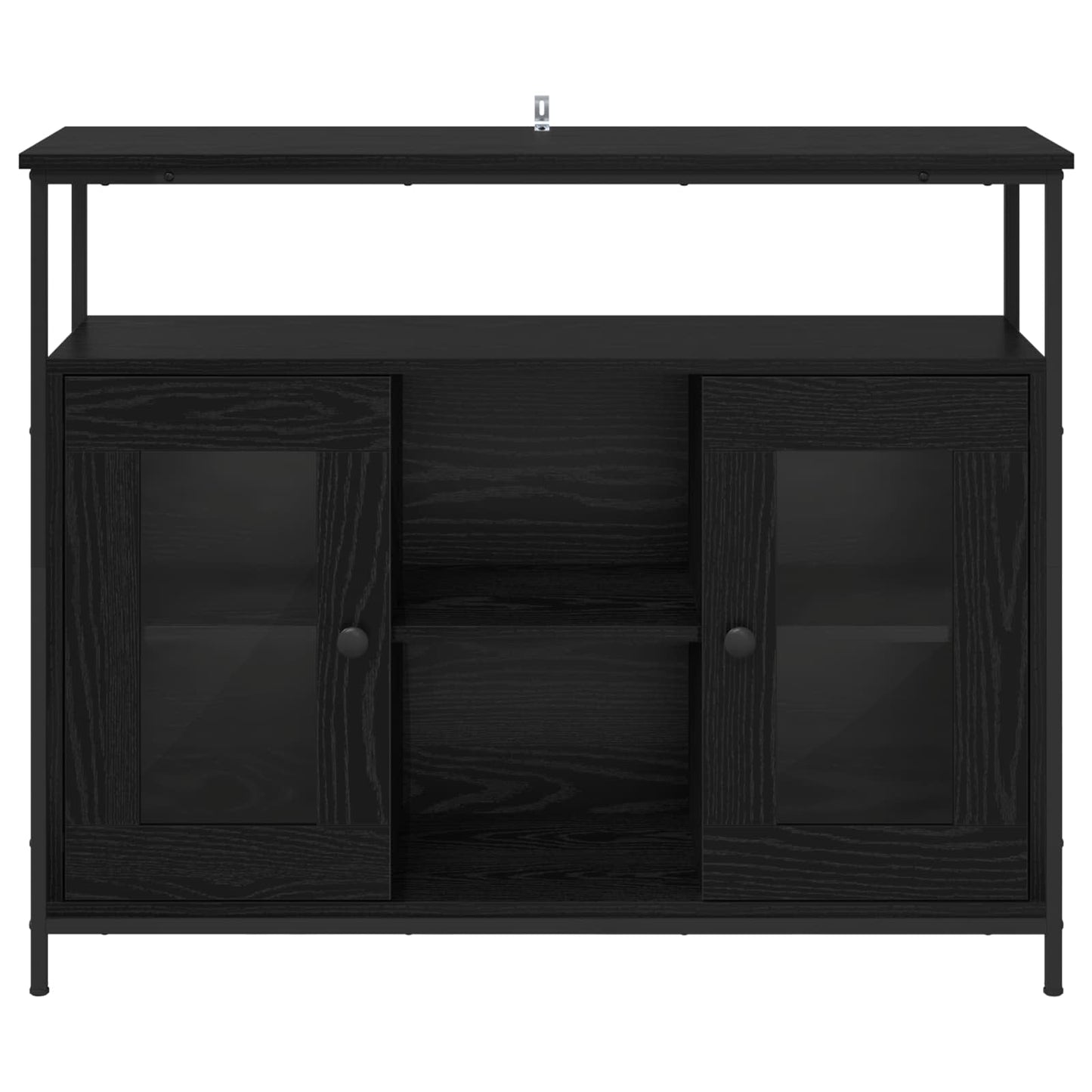 vidaXL Sideboard Black Oak 100 x 35 x 80 cm Engineered Wood