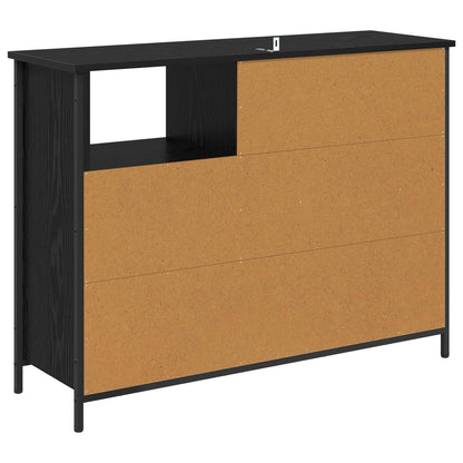 vidaXL Sideboard Black Oak 100 x 33 x 75 cm Engineered Wood