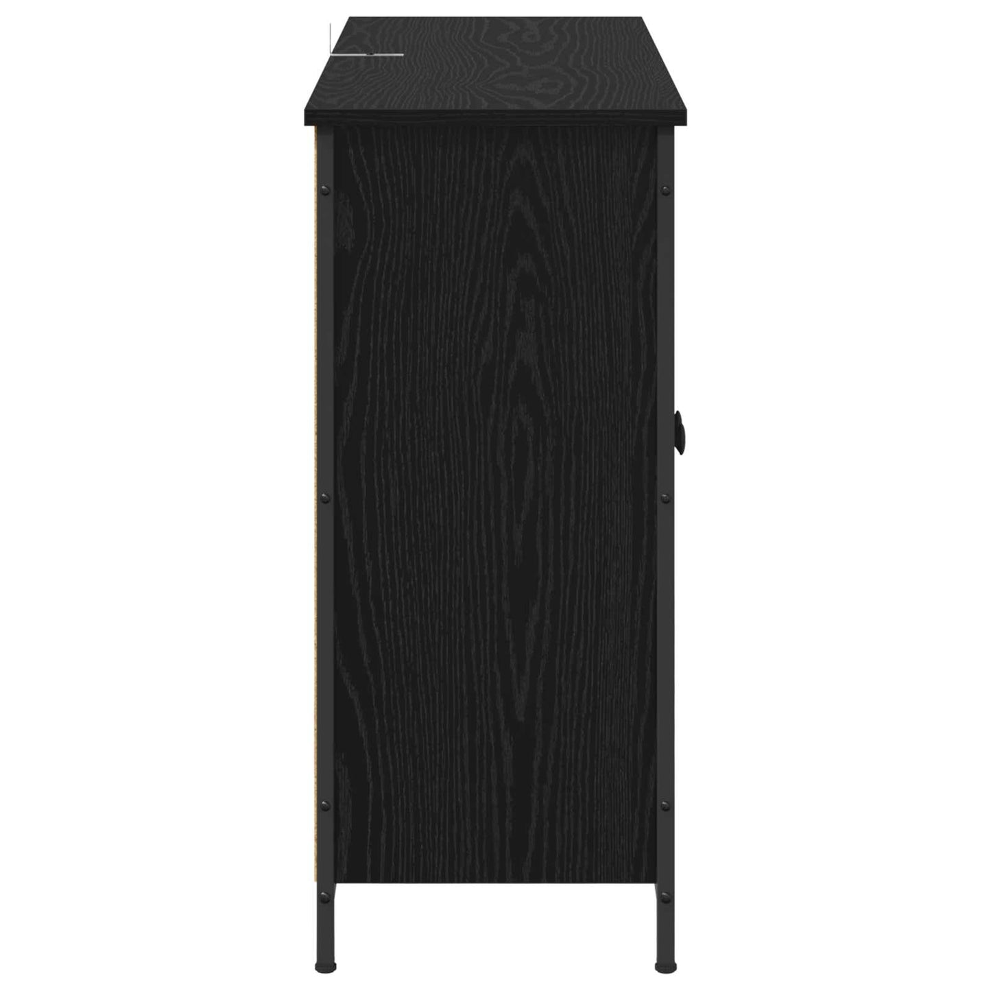 vidaXL Sideboard Black Oak 100 x 33 x 75 cm Engineered Wood