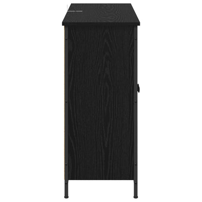 vidaXL Sideboard Black Oak 100 x 33 x 75 cm Engineered Wood