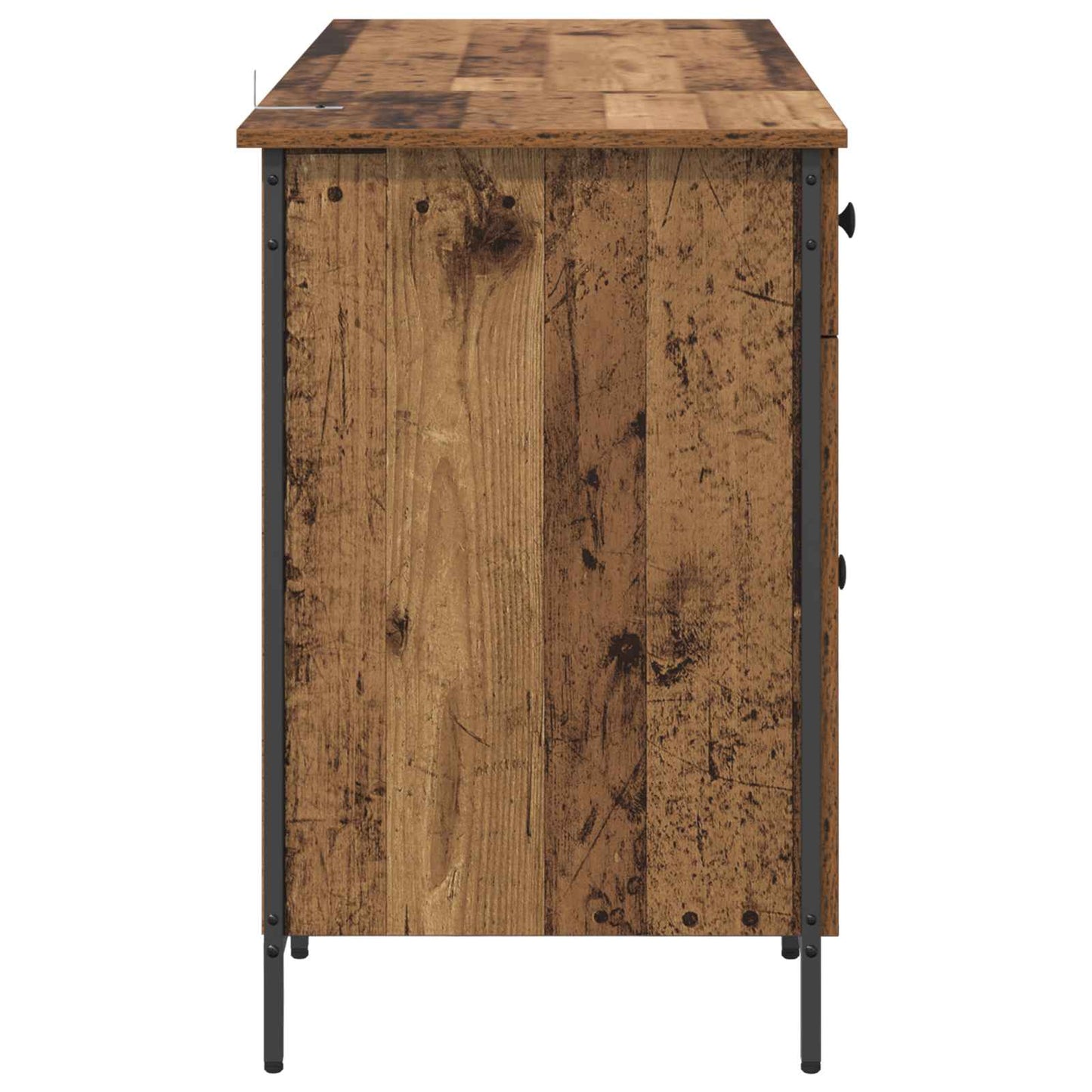 vidaXL Computer Desk Old Wood 131 x 48 x 75 cm Engineered Wood