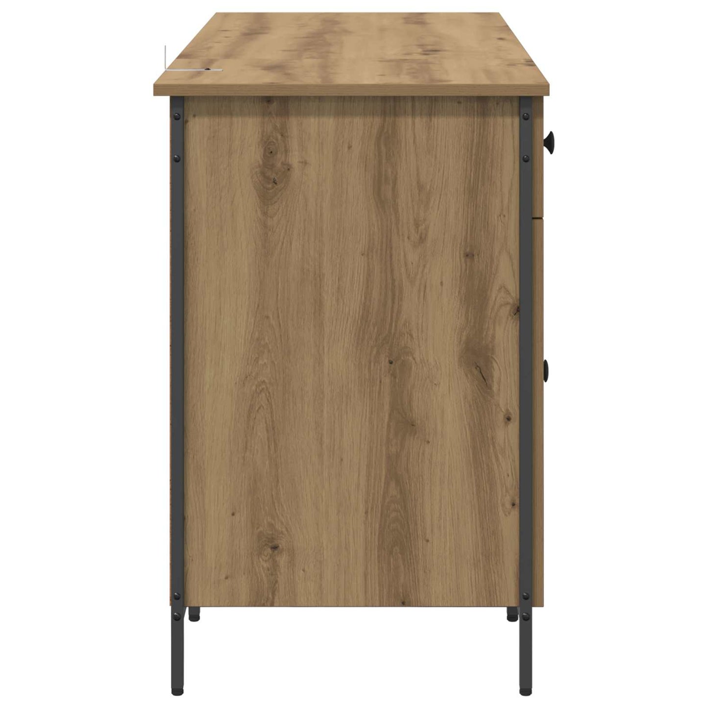 vidaXL Computer Desk Artisan Oak 131 x 48 x 75 cm Engineered Wood