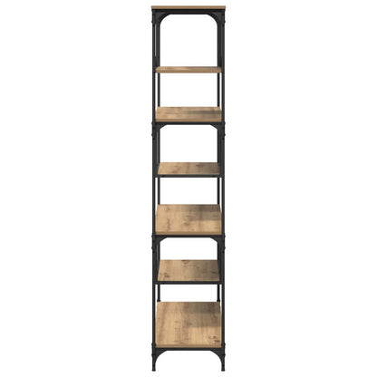 vidaXL Bookcase 6-Tier Engineered Wood Artisan oak