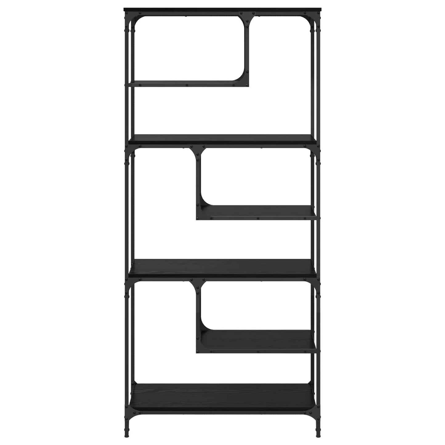 vidaXL Bookcase Black oak Engineered wood