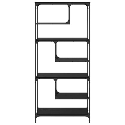 vidaXL Bookcase Black oak Engineered wood