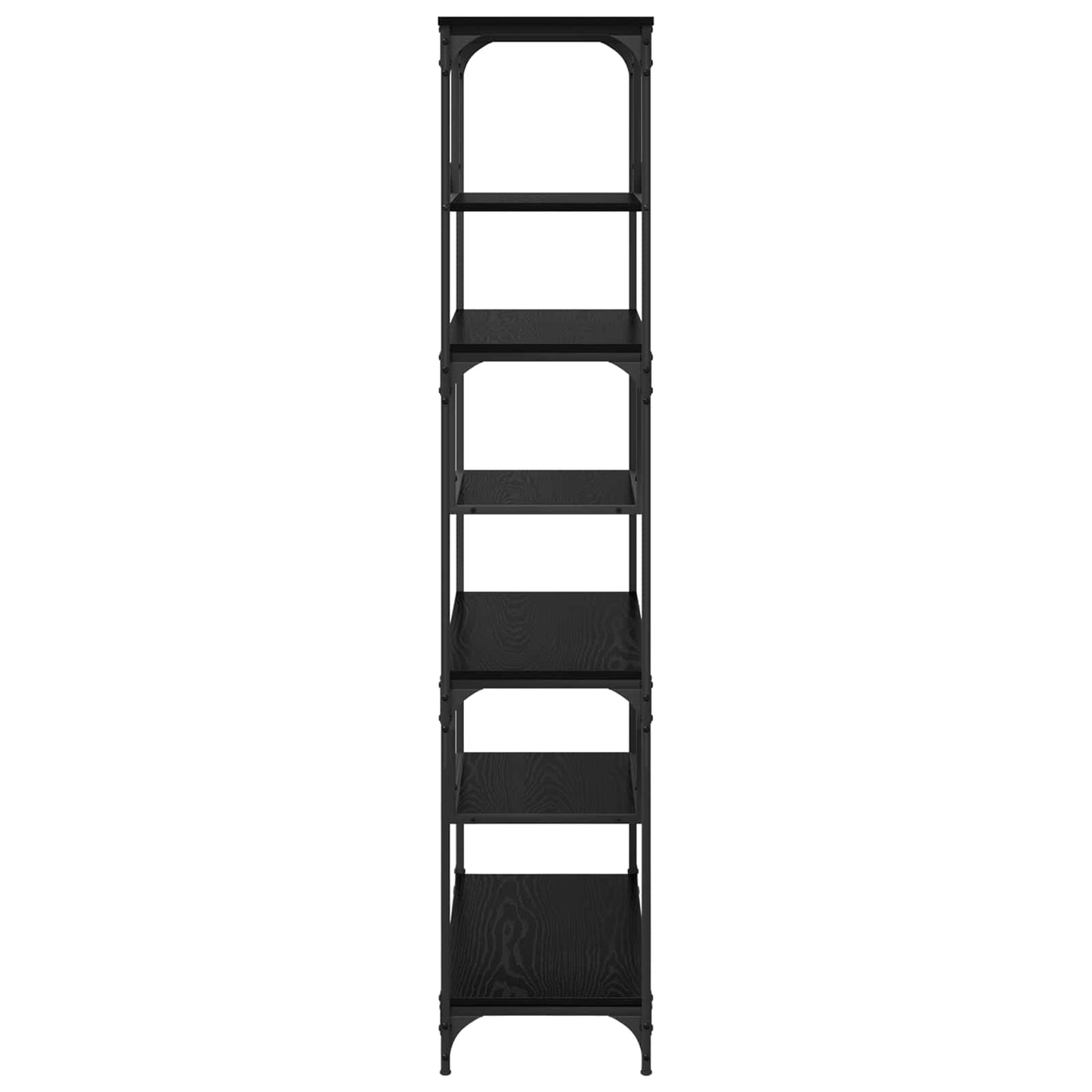 vidaXL Bookcase Black oak Engineered wood