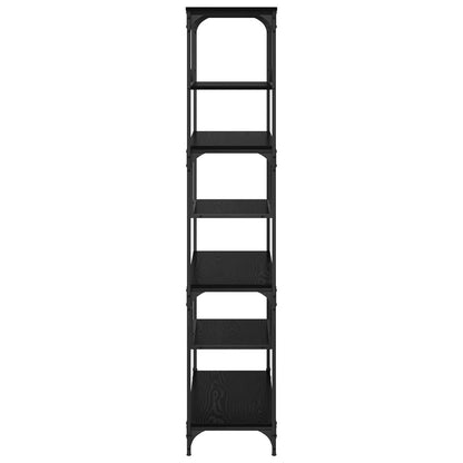 vidaXL Bookcase Black oak Engineered wood