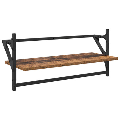 vidaXL Wall Shelf Set 6 pcs Old Wood 100 x 25 x 30 cm Engineered Wood