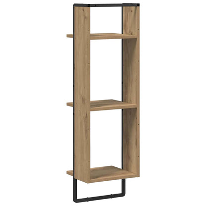vidaXL Wall Shelf Wall-Mounted Artisan Oak 30 x 25 x 100 cm