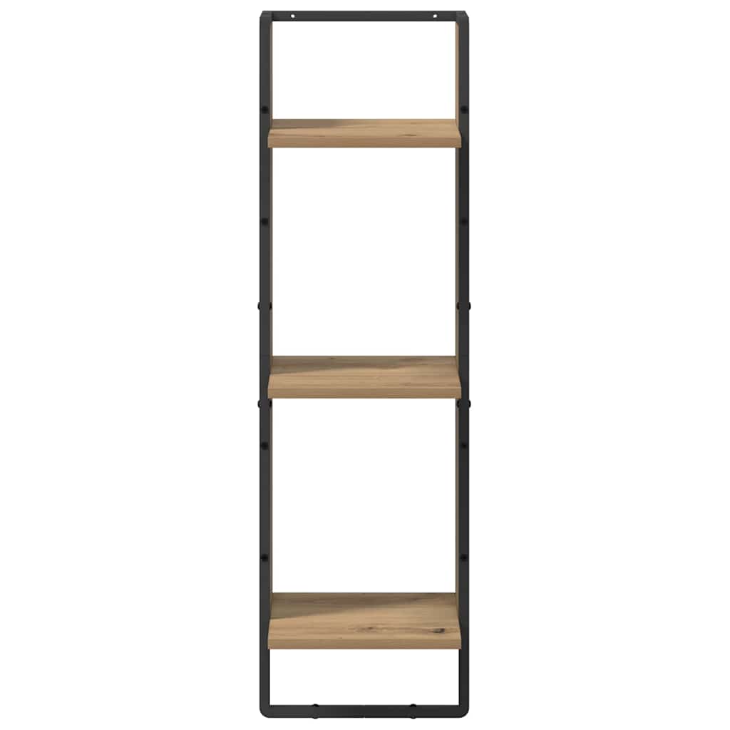 vidaXL Wall Shelf Wall-Mounted Artisan Oak 30 x 25 x 100 cm