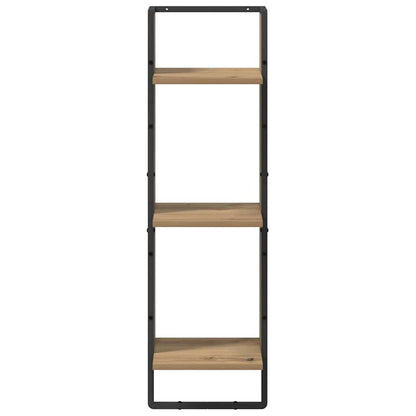 vidaXL Wall Shelf Wall-Mounted Artisan Oak 30 x 25 x 100 cm