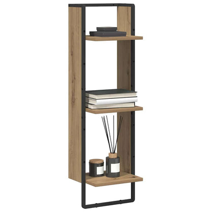 vidaXL Wall Shelf Wall-Mounted Artisan Oak 30 x 25 x 100 cm