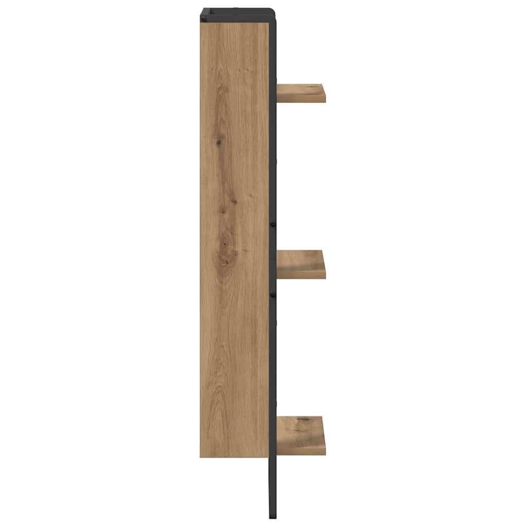 vidaXL Wall Shelf Wall-Mounted Artisan Oak 30 x 25 x 100 cm