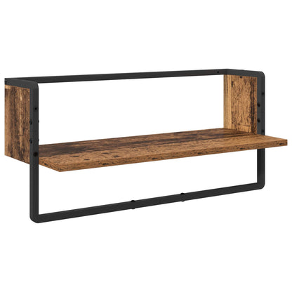 vidaXL Wall Shelf Set 4 pcs Old Wood 65 x 25 x 30 cm Engineered Wood