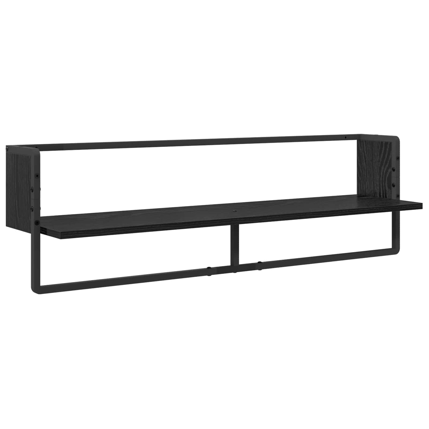 vidaXL Wall Shelf Set 6 pcs Black Oak 100 x 25 x 30 cm Engineered Wood