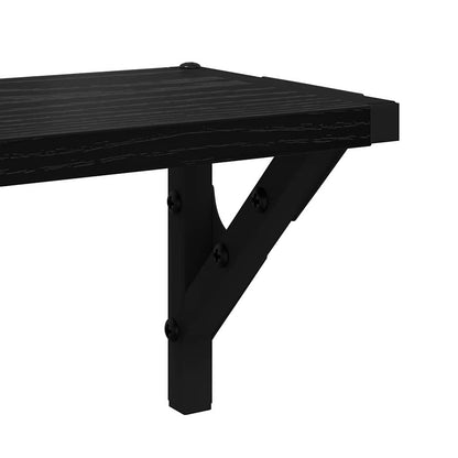 vidaXL Wall Shelves 2 pcs Black Oak 60 x 15 x 15.5 cm Engineered Wood