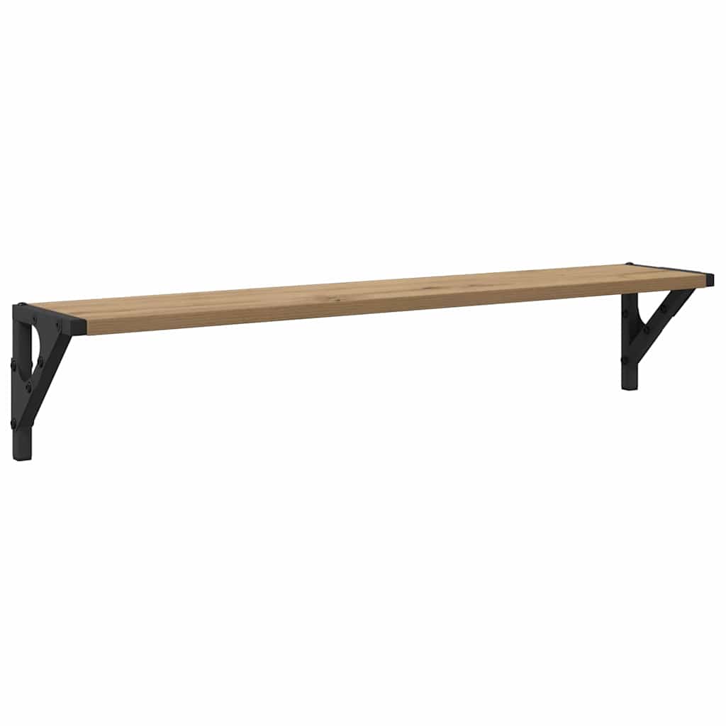 vidaXL Wall Shelves with Shelf 2 pcs Artisan Oak 80 x 15 x 15.5 cm